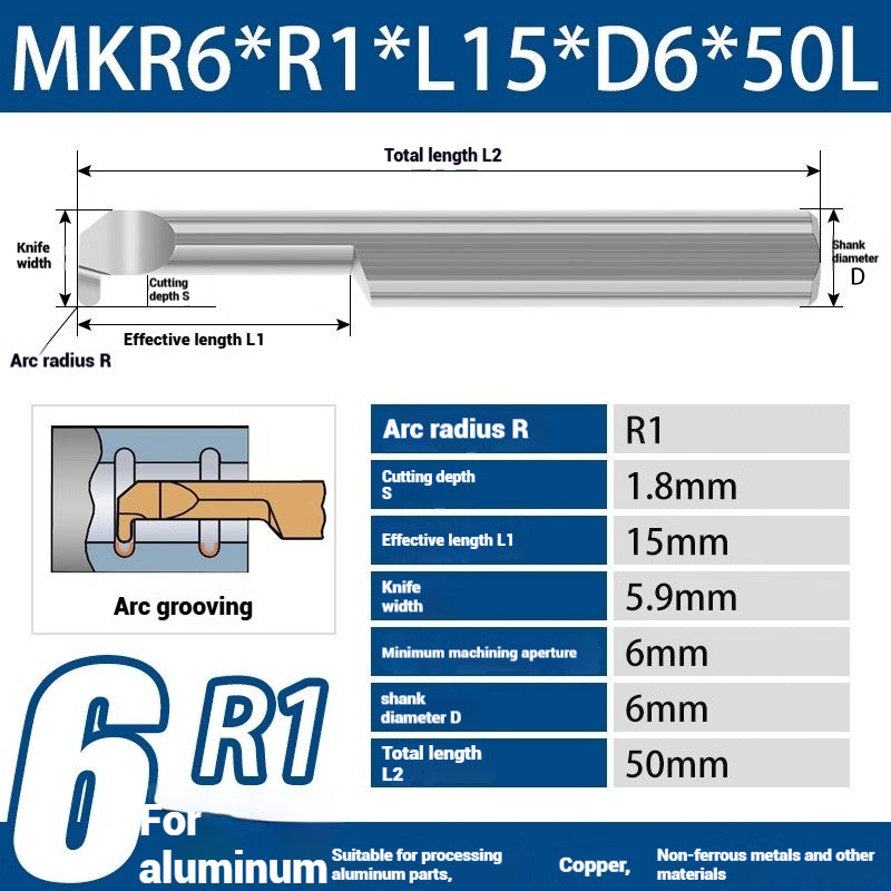 1136-CNC Small Bore Grooving Tool MGR Integral Tungsten Carbide Small Bore Hook Grooving Tool for Steel and Aluminum Internal Grooving Toolholder Shandong Denso Pricision Tools Co.,Ltd.